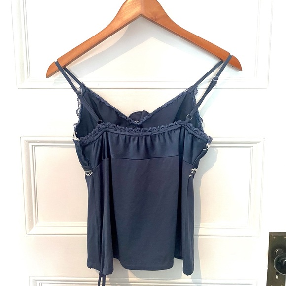 Blue camisole with asymmetrical shell detailing - Picture 2 of 2